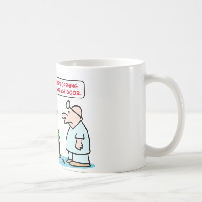 stängt öppet för pacemakergaragedörr kaffemugg (Höger)