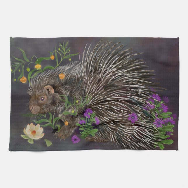 Stängt porcupin Bouquet Kökshandduk (Horisontell)