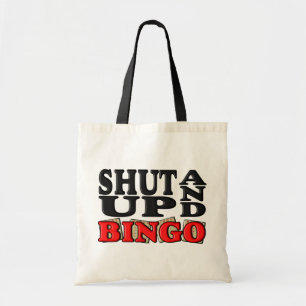 "STÄNGT UPP OCH BINGO ", TYGKASSE