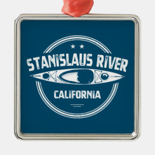 Stanislaus River California Kayaking Julgransprydnad Metall