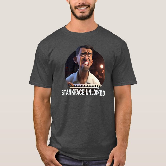 Stank Ansikte olåst funny Jazz T Shirt (Framsida)