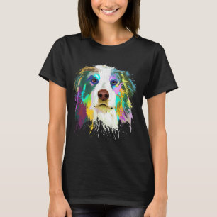 Stänk Art Australian shepherd Hund Aussie Mamma Gi T Shirt