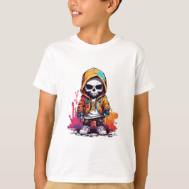 stänk art av skalle t shirt