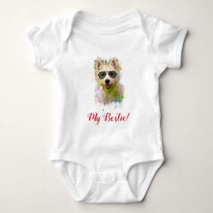 Stänk Art Cute Westie Hund Bodykoste Baby T Shirt
