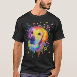 Stänk Art Golden Retriever Hund Gift Manar Women G T Shirt