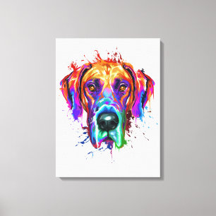 Stänk Art Great dane marionettgåvor från Älskare Canvastryck