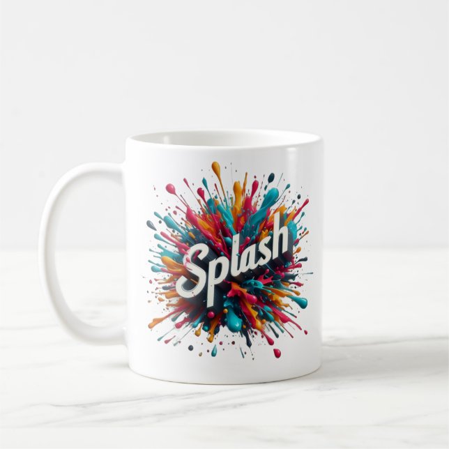 stänk av färg kaffemugg (Vänster)