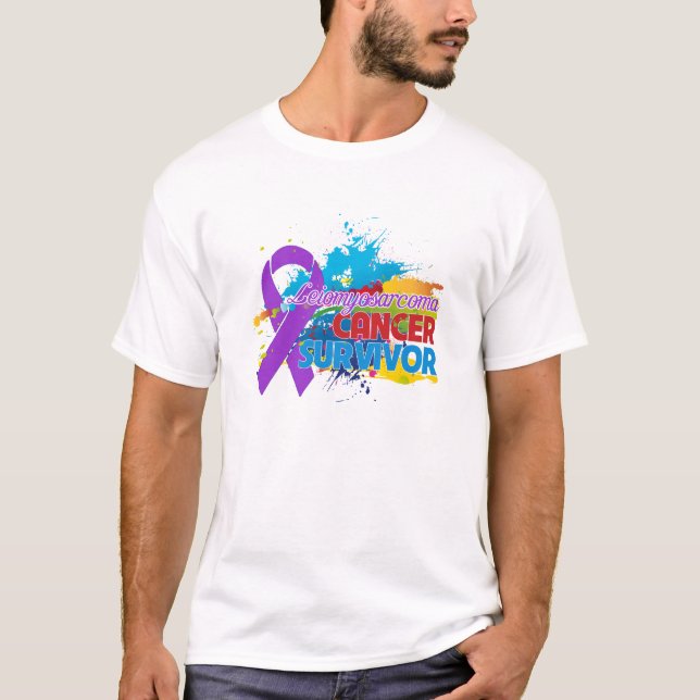 Stänk av färg - Leiomyosarcoma överlevande T-shirt (Framsida)