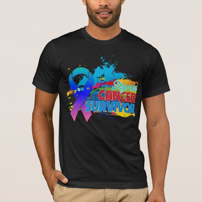 Stänk av färg - Thyroidcanceröverlevande T-shirt (Framsida)