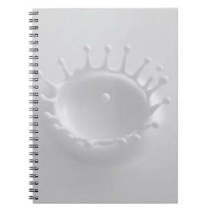 Stänk av mjölk anteckningsbok med spiral