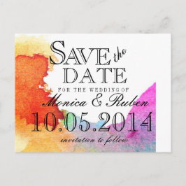 Stänk av vattenfärgen meddelande vykort