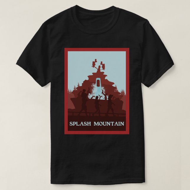 Stänk-berget - Minimalistisk resa Stil - Tema T Shirt (Design framsida)