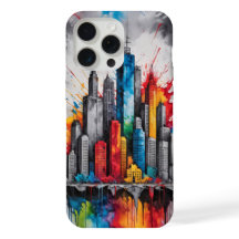 Stänk bläck teckning Skyscrapers Skyline