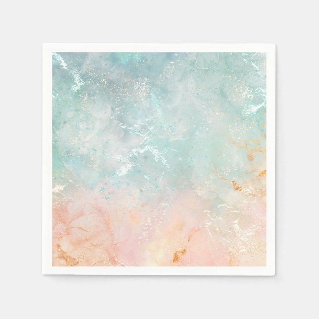 Stänk Bläck - vattenfärg Bakgrund, pastellfärgning Pappersservett (Framsidan)