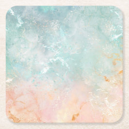 Stänk Bläck - vattenfärg Bakgrund, pastellfärgning Underlägg Papper Kvadrat