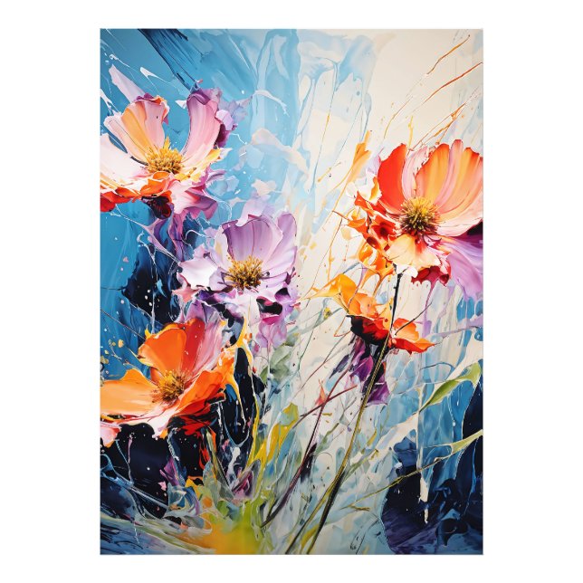 Stänk Blommigt konst Fototryck (Framsidan)