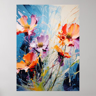 Stänk Blommigt konst Poster