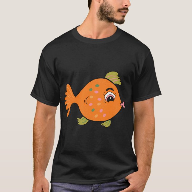Stänk den tropiska fisken t shirt (Framsida)