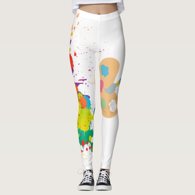 stänk färg leggings (Framsida)