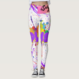 stänk färg leggings