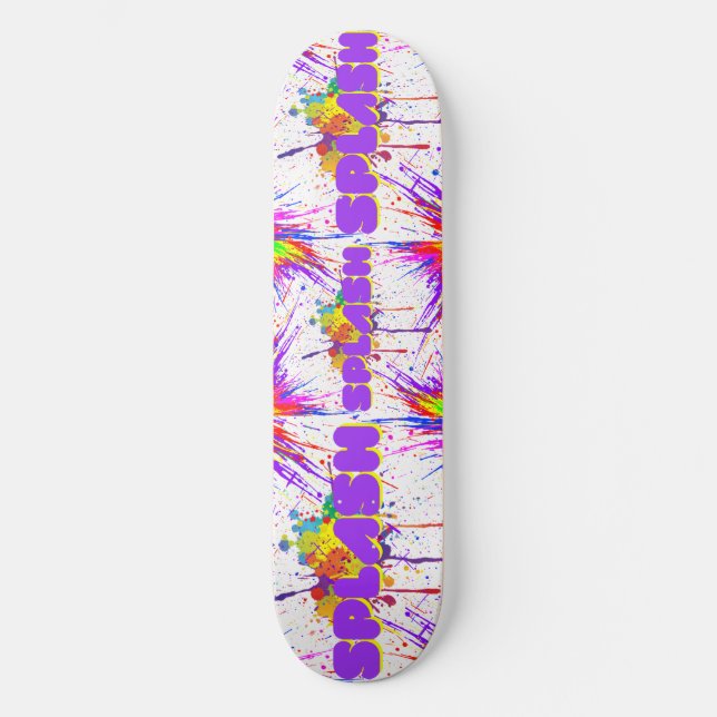 stänk färg mini skateboard bräda 18,5 cm (Framsida)
