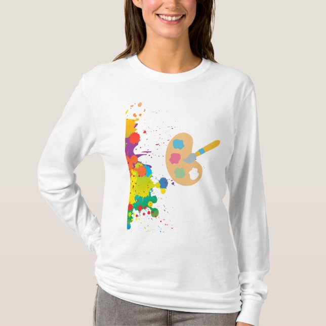 stänk färg t shirt (Framsida)