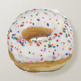 Stänk för älskare för tårta för gullig rolig rund kudde