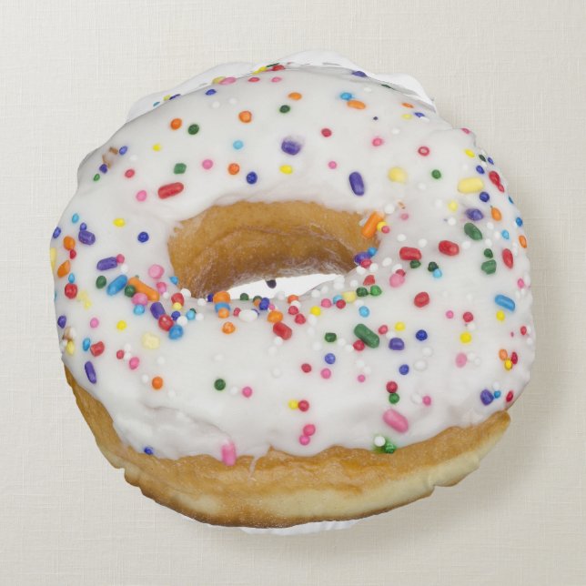 Stänk för älskare för tårta för gullig rolig rund kudde (Baksidan)