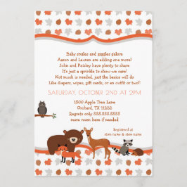 STÄNK för baby för skogsmarkvarelsenedgång Inbjudningar