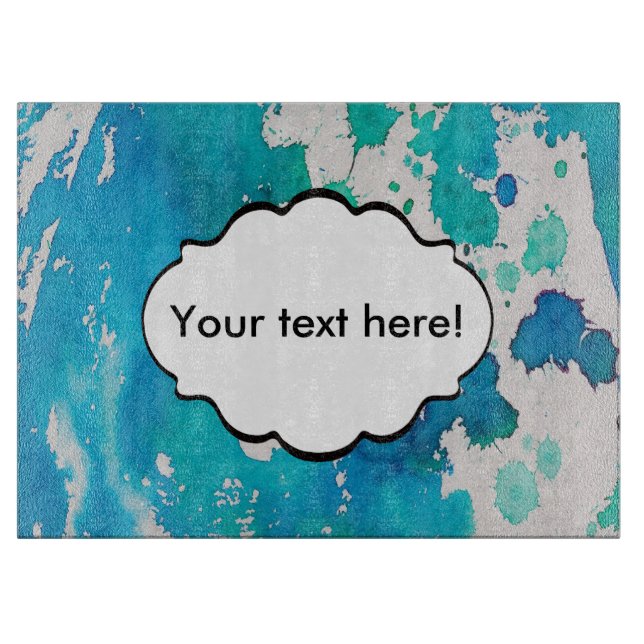 Stänk för blåttvitvattenfärg (Framsidan)