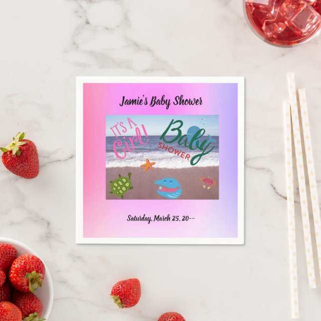 Stänk för glädjen: Flicka Shower Firande Pappersservett (Insitu)