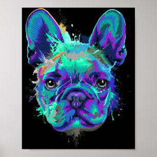 Stänk Fransk Bulldog Gifts for Hundälskares Poster
