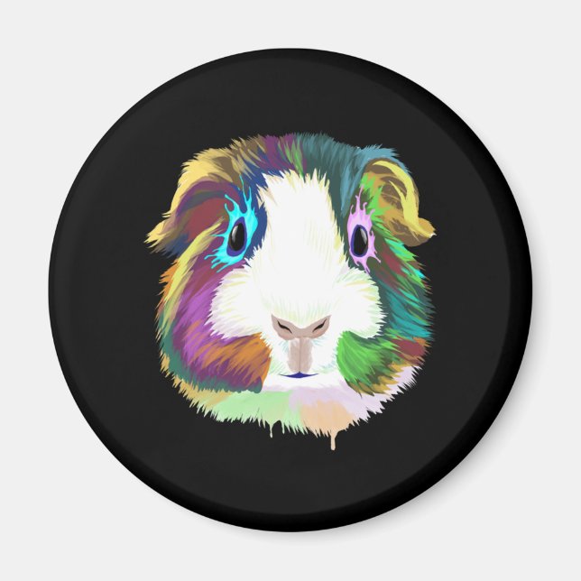 Stänk Guinea Gris Magnet (Framsidan)