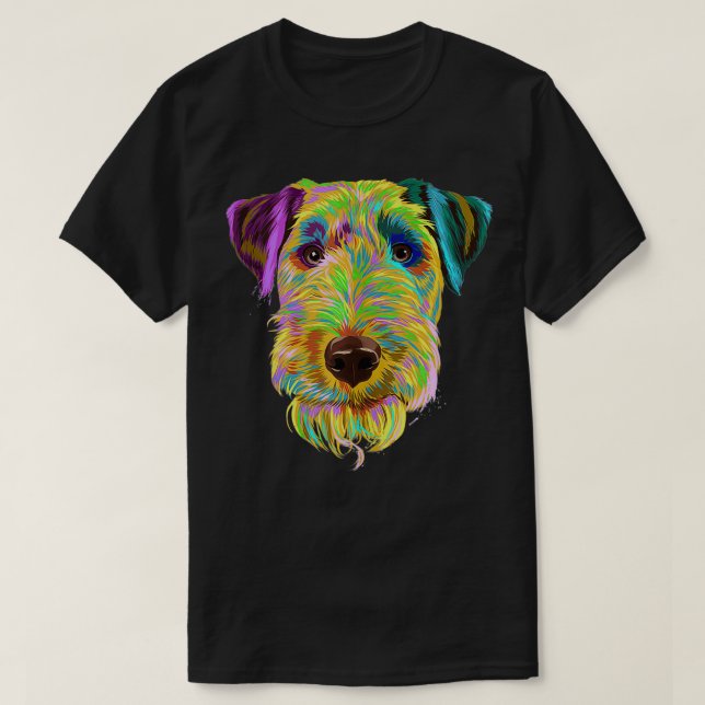 Stänk Hund Welsh Terrier T Shirt (Design framsida)