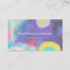 Stänk i Affärskortet Watercolor Visitkort