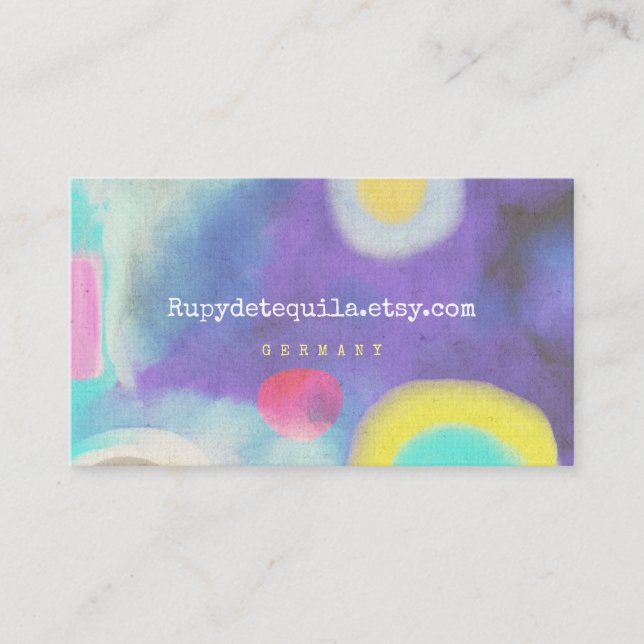 Stänk i Affärskortet Watercolor Visitkort (Framsida)