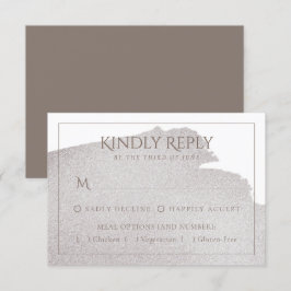 Stänk i Beige | Elegant Taupe Watercolor Entree OSA Kort