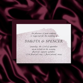 Stänk i Burgundy | Elegant Watercolor Bröllop Inbjudningar