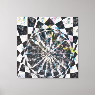 Stänk i det Färg härjade Kanvastrycket Canvastryck