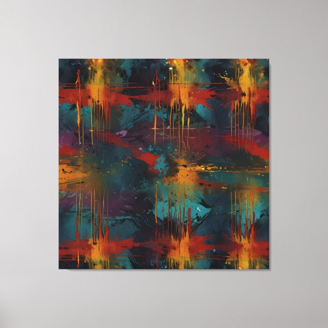 Stänk i Emotion: Abstrakt Energies Canvastryck (Framsida)