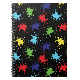 Stänk i Färg: Artistic Paint Splatter Notebook Anteckningsbok