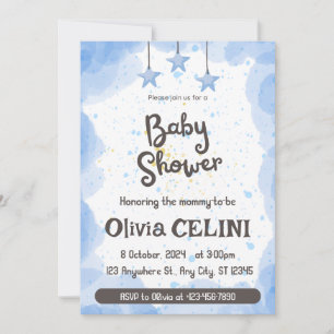 Stänk i glädjen: Inbjudan till vattenfärgsbabybaby