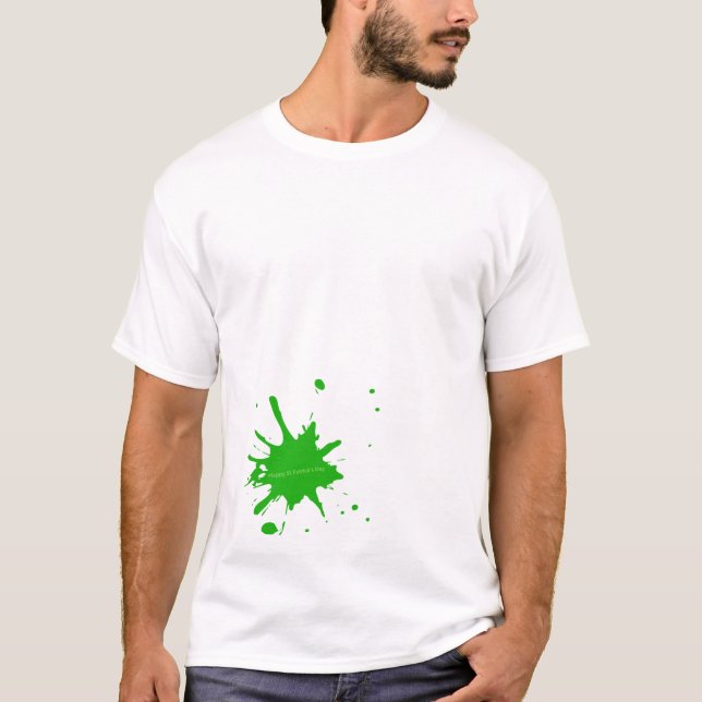 Stänk i Grönt St Patrick's Manar-Shirt T Shirt (Framsida)