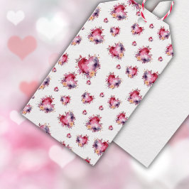 Stänk i Hearts Valentine's Presentetikett