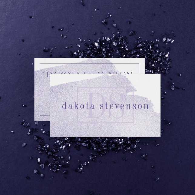 STÄNK i LILA | Chic Lavender Violet Watercolor Visitkort (Skapare uppladdad)