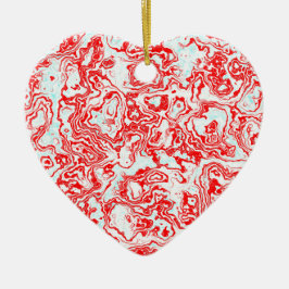 Stänk i Red Ceramic Heart Julgransprydnad Keramik