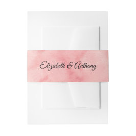 Stänk i Rosa bröllopsinbjudan Belly Bands Band För Inbjudningskort