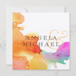 Stänk i vattenfärg inbjudningar