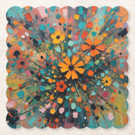 Stänk i vilda blommor underlägg, blommigt, levande underlägg papper