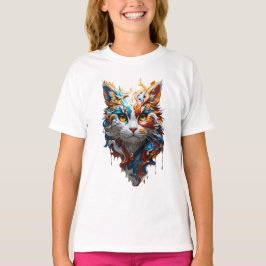 stänk illustration av söt katt t shirt